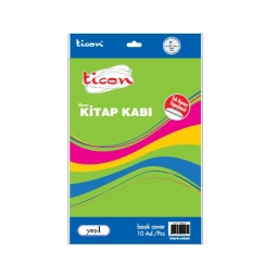 Ticon Tek Kenarı Yapışkanlı Hazır Kitap Kabı 10'Lu Şeffaf