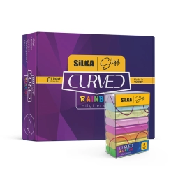 Silka Curved Raınbow Silgi 8Li - 30Adet