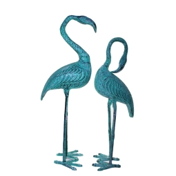 Metal İkili Flamingo Seti 86-78 Cm