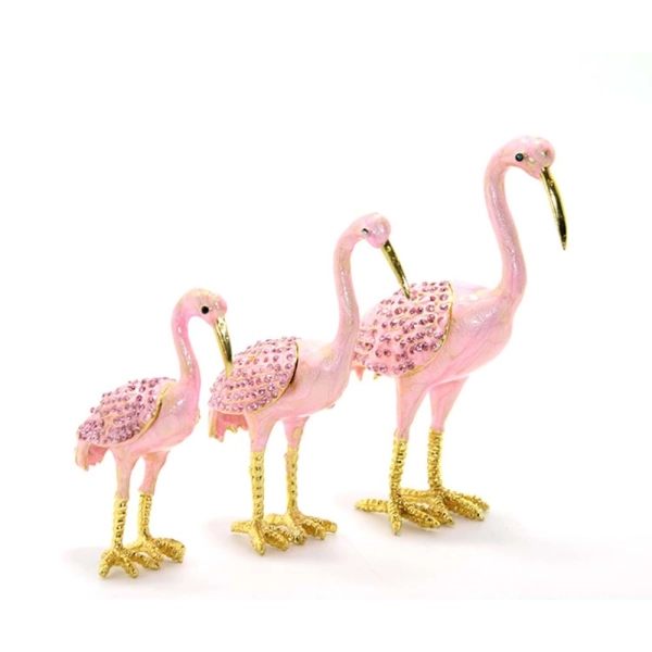 Swarovski Taşlı Flamingo Biblo Seti