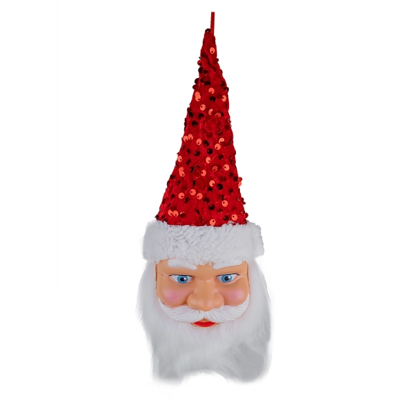 Yılbaşı Süsü Payet Şapkalı Noel Baba 28 cm